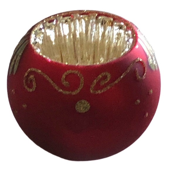 2 Unique Treasures Collection Limited Series Red Green Glass Indent Ornament - Picture 7 of 12